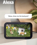 Ring Spotlight Cam Plus battery-powered outdoor security camera, white; works with Alexa.