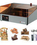 10W Enclosed Laser Engraver And Cutter With Smart Camera Positioning, Batch Engraving For Wood And Metal, Fully Assembled