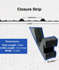 Lock Down Your Roofline With Heavy Duty R Panel Foam Closure Strips 20 Pack 3 Feet Black showing dimensions and profile details.