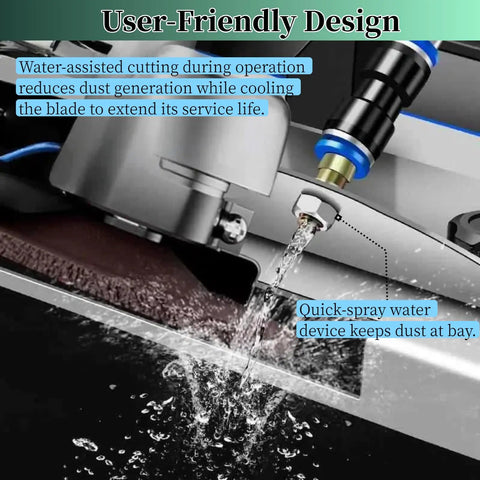 45 Degree Tile Chamfering Tool For Type 100 Angle Grinder with water spray feature for cooling and dust reduction