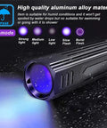 UV Black Light Pet Lamp for Cats and Dogs Detect Ringworm and Urine Stains Easy at Home Skin Check Tool waterproof design