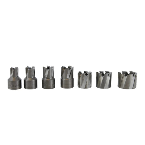 Rotobroach Cutter Kit And Hole Saw Set With Arbor, Includes 5/16, 3/8, 7/16, 1/2, 9/16, 5/8, 3/4 Cutters, 2 Extra Pilots, And Center Punch For Precise Metal Holes, Pro Grade, Heavy Duty Bits For Fast Clean Cuts