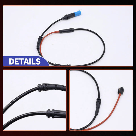 HiSport front disc brake pad wear sensor cable with blue plug and red wire for BMW models