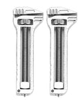 Front view of Mini Multitool Wrench With Bottle Opener And Nail Puller 2.8 Oz Alloy Steel 6 In 1 Measuring Caliper.