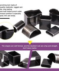 Close-up of varied shapes from the All-In-One 55-Piece Hollow Punch Cutter Tool Kit With Cutting Pad, showing metal punches.