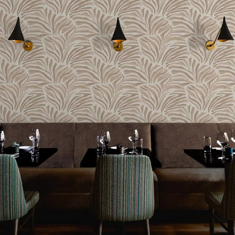 Total Knockout Modern Animal Print Vinyl Wallpaper Featuring A Slick Leather Texture Dang Durability Commercial Grade Wallcovering Easy Paste Install Home Upgrade in restaurant setting.