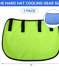 Stay Frosty On Site With This Reusable Cooling Hard Hat Neck Shade For Trade Teams Activates With Water For Four Hours Of Hyper Evaporative Cooling Gear, 15" x 10.5" size, reusable and vibrant green.