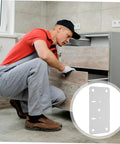 Installer using Stainless Steel Hinge Repair Plate Kit For Cabinets And Doors 10 Sets Easy To Use Quick Fix Reinforcement Plates