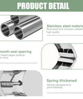 Product detail of Heavy Duty 12 Pack Pool Cover Clips 4.72 Inch Stainless Steel Spring Clamps showcasing materials and features.