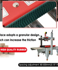 Full Automatic Double Flap Case Sealer Tape Machine for Folding Cartons showcasing granular surface design for increased friction.