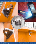 Heavy Duty Weld On Shackle Clevis Mounts 1 Inch Thick Steel Pack Of 4 with beveled base being welded to vehicle bumper.