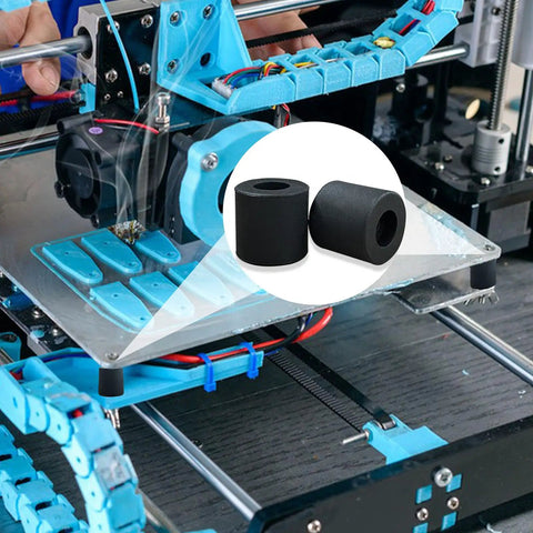 3D printer with 16 Pack 3D Printer Silicone Bed Leveling Mounts, Heat Resistant Bed Spacers 16 Mm And 18 Mm, Stable Hot Bed Leveling Columns