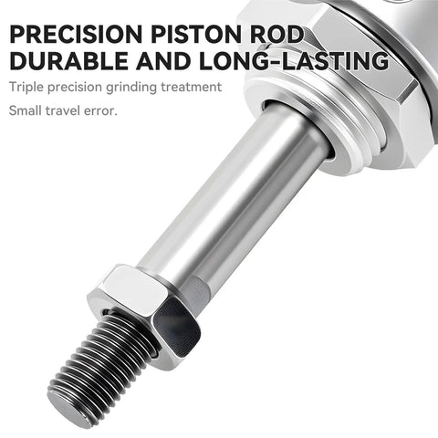 Close-up of piston rod on Beefy Pneumatic Cylinder 32mm Bore 100mm Stroke Double Acting Air Cylinder with PT1/8 Port