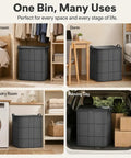 Hella Durable 180 Liter Moving Storage Container With Thick Loop Handles And Tight Seal Zipper Closure in bedroom, dorm, laundry room, and car.
