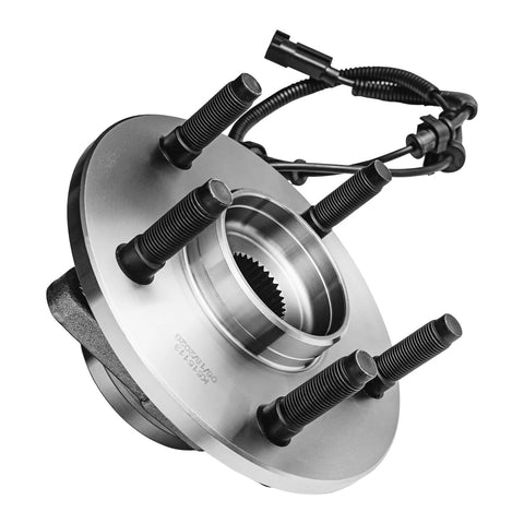 Front Wheel Bearing Hubs For 2006-2009 Dodge Ram 1500 With 4 Wheel ABS, 5 Lug, front view of hub assembly kit