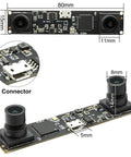 Dope Dual Lens Stereo USB Webcam Module, 1.3MP 960P HD Video, 3D VR Ready, OV9715 Sensor, USB 2.0 Industrial Cam for Android, Linux, Windows, Raspberry Pi