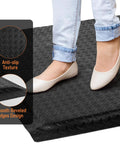 Heavy Duty Anti Fatigue Floor Mat Built For Long Shifts 3 Ft By 7 Ft Thick Fifteen Sixteenths Inch Ergonomic Standing Mat in use