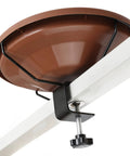 Deck Mounted Bird Bath Bowl For Balcony Railings 12 Inch Unheated Outdoor Bird Bath With Fence Clamp And Detachable Design