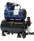 One Fifth HP Air Compressor With Tank And Regulator Moisture Trap Quiet At 47 dB For Airbrushing Delivers 20 To 40 PSI