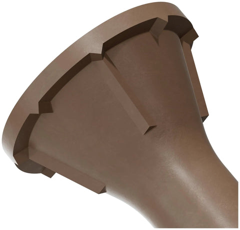 Close-up of DSVT2S Deck-Drive Wood Screw Collated 10 X 2 In Torx T25 Tan with rimmed flat head and nibs