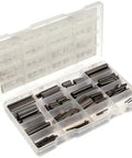 Roll Pin Value Pack With 315 Pieces And 30 SKUs Universal Fit All In One Hardware Kit open case with organized pins