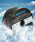 Ultra Smooth Black Silicone Wire 50 Feet Long With 10 Awg Stranded Tinned Copper Core For Heavy Duty Car Mods And Electronics Setup No Fuss Soldering And Kickass Durability That Lasts Forever on a spool with ice background.