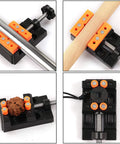 Mini Bench Clamp Vise For Jewelry And Watch Repair Flat Table Mount With Adjustable Jaws Ideal For Jewelry Making Sculpture Wood Carving Walnut Carving Lightweight Aluminum Alloy Compact Size 4.2 Inch By 2.4 Inch By 1.37 Inch With 0 To 2.1 Inch Clamp holding various items