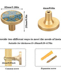 Slick Gold Persian Floral Medallion Cabinet Knobs 4 Pack 1-1/4 Inch Acrylic Drawer Pulls With Expansion Screws For Kitchen Cupboards and installation details
