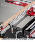 Dead On Ninety Degree Miter Gauge Kit For Knockout Square Cuts Every Time With Patent Pending Nylon Leaf Springs and Heavy Duty Table Saw Gear on a table saw.