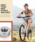 24 Pcs Bike Axle Nut And Washer Kit M8 M9 M10 Universal Hub Nuts Set For Mountain And Road Bikes Wheel Bolt Replacement