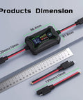 Dimensions of 10 Amp 12 Volt MPPT Solar Charge Controller For Gel, AGM Lead-Acid And LiFePO4 Batteries with ruler