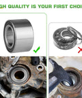 Crush The Trail Front Left Right Wheel Bearing Hub Assembly For Polaris Ranger 570 500 EV Sportsman 300 400 450 500 570 600 700 800 Forest 05 To 22 Plug And Play 2 Pack, comparison of new and old bearings.