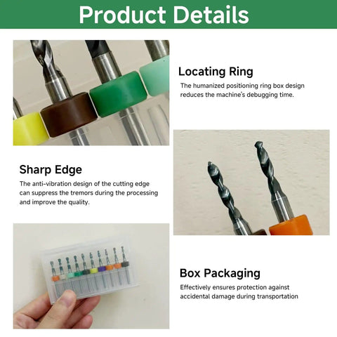 30 Piece Micro Drill Bit Set Tungsten Carbide Spiral Flute Mini Drill Bits For Rotary Tools PCB CNC Engraving 0.1mm To 3mm Kit