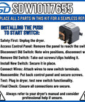 Push To Start Dryer Switch Replacement W10117655 Fits Model Specific Dryers installation guide with switch image.