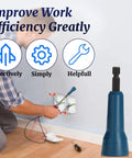 Person using Four Piece Wire Nut Twister Set for Drills With One Quarter Inch Chuck Fast Wire Twisting Tool Kit for DIY Electrical Wiring