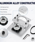 Rock Solid Hollow Rotary Actuator With Fine Tune Belt Tension Cnc Machined Aluminum Plate For 86Mm Stepper Motor showing aluminum alloy construction and secure fastening.