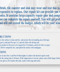 Instructions for White 5oz Bathtub Repair Kit For Cracks Holes Scratches In Bathtubs Ceramic Tiles Sinks Porcelain Fiberglass And Countertops Restore Look And Save Money With Easy DIY Repairs
