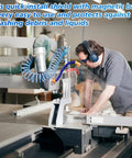 Person uses machine with Two Sets Quick Install Magnetic Base Shield Kit With Adjustable Arm for welding safety