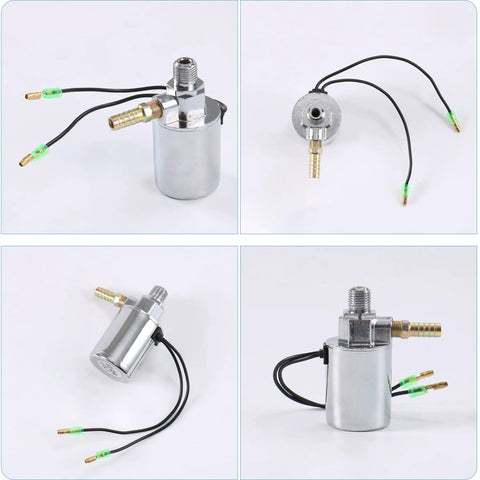 Heavy Duty 12V 24V Air Horn Solenoid Valve With Chrome Plated Metal Housing 1/4 Inch NPT 150 PSI Output For Trucks And Train Horn Systems