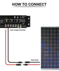 Connection diagram of 10 Gauge Solar Panel Adapter Kit With 3 Foot Cable Connector For RV Rigs Solar Charge Controllers.