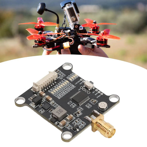 1.2G VTX Video Transmitter Module With 1.6W Output for Rock Solid FPV Drone Racing in hand, showcasing lightweight design