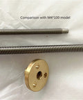Comparison of M4*100 model with three metal rods and one brass flange for mechanical applications.