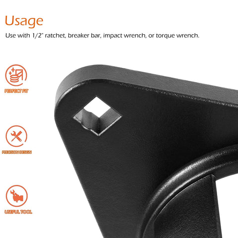 Bravo 3 bearing carrier tool in black metal with a square drive opening
