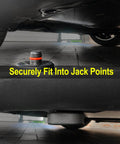 Tesla Jack Pad Set 4 Pack Rubber Lifting Pucks For Model 3 Y S X installed in chassis jack points.