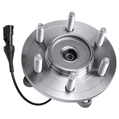 4WD Front Wheel Bearing Hubs Assembly for Ford F150 Expedition Lincoln Mark LT 6 Lug Replacement, front view