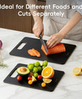 Wood Fiber Cutting Board Set 2 Pack For Your Kitchen Dishwasher Safe Non Toxic BPA Free Non Slip Non Porous Composite Chopping Boards