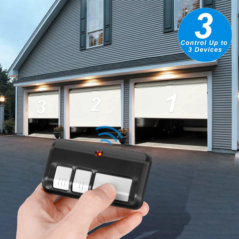 Universal Garage Door Opener Remote For LiftMaster Chamberlain Craftsman 893LM 893MAX 971LM Works With 3 Doors in hand.