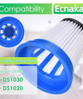Close-up of Six Pack HEPA Replacement Filters For DS1030 DS1020 Stick Vacuum Cleaners Easy Install Snap In Fit 520280