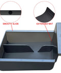 Center Console Organizer For Tesla Model Y And Model 3 With Backlit Transparent Lid And Smooth Sliding Tray Carbon Edition Upgrade Fits 2021 Through 2024 Model Y And 2021 Through 2023 Model 3 Lit Interior Storage Ultra Durable PC