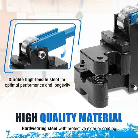 Close-up view of SDSNTE 2-In-1 Conduit Offset Bender For 1/2 Inch And Three Quarter EMT, showcasing durable high-tensile steel.